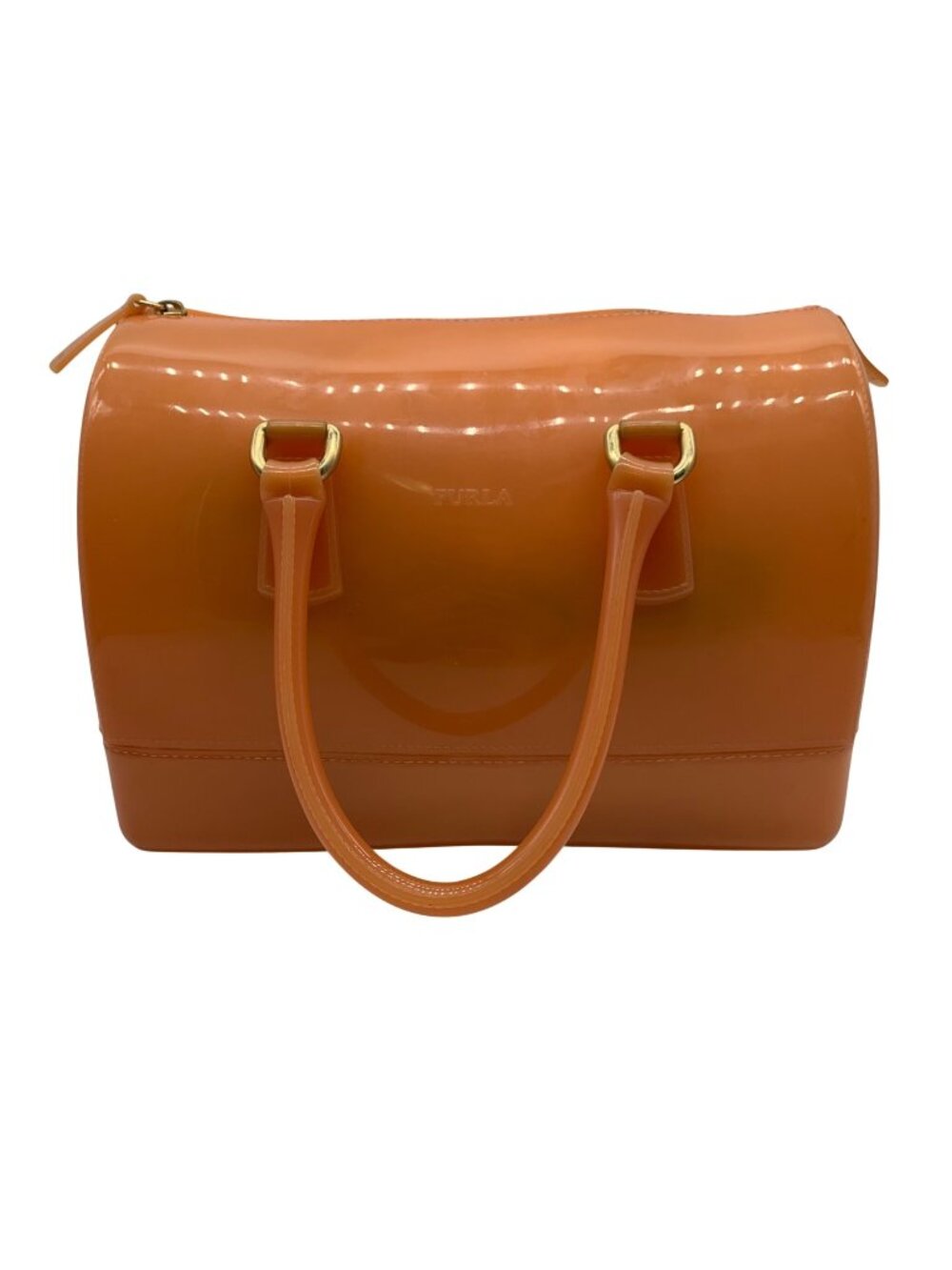 Furla PVC Bright Orange Candy Bag
